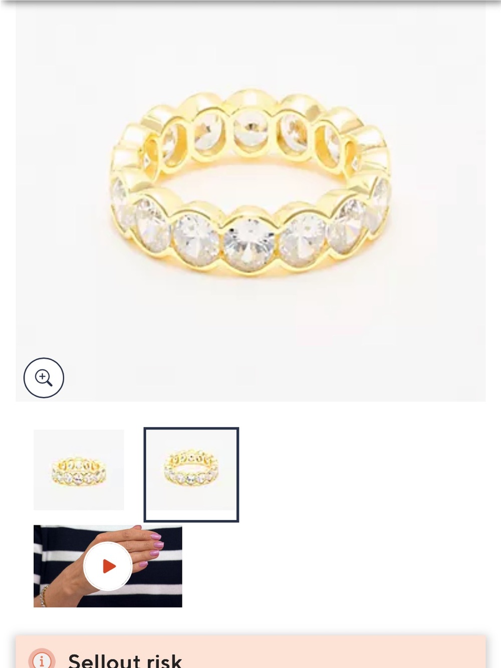Diamonique simulated diamond band size 5